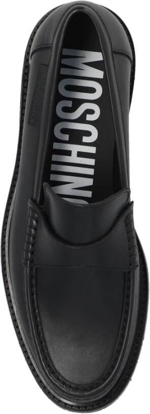 Moschino Leren loafers Black Heren