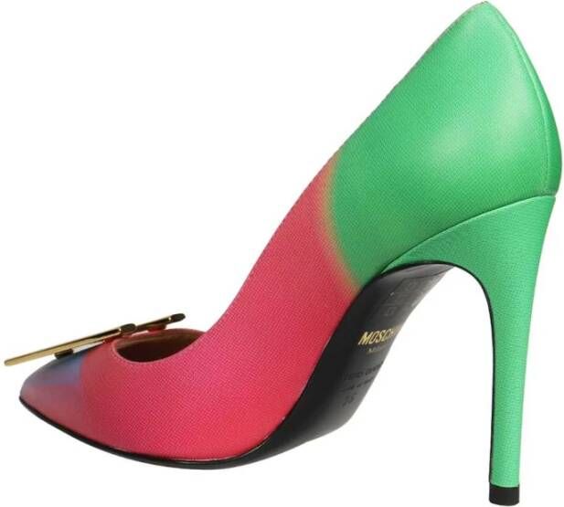 Moschino Leren Pumps met Puntige Neus Multicolor Dames