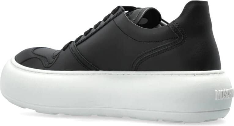 Moschino Leren sneakers Black Heren