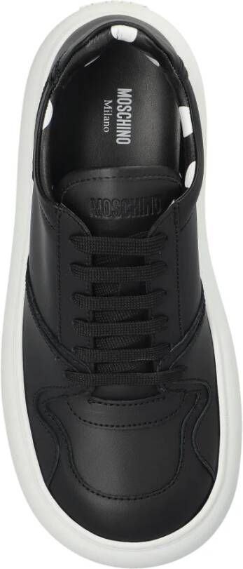 Moschino Leren sneakers Black Heren