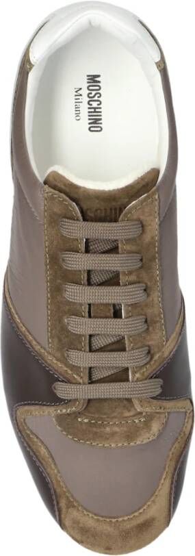 Moschino Leren sneakers Brown Heren