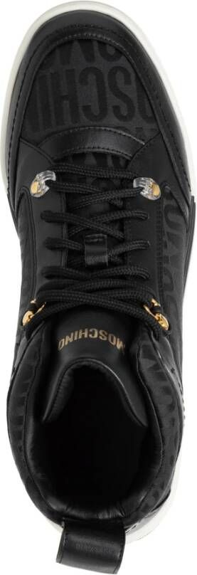 Moschino Logo High-top Sneakers Black Heren