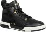 Moschino Logo High-top Sneakers Black Heren - Thumbnail 3