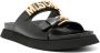 Moschino Logo Letter Sandals Zwart Black Heren - Thumbnail 7