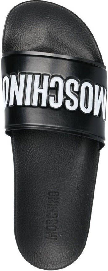 Moschino Slippers met open neus Zwart - Foto 9