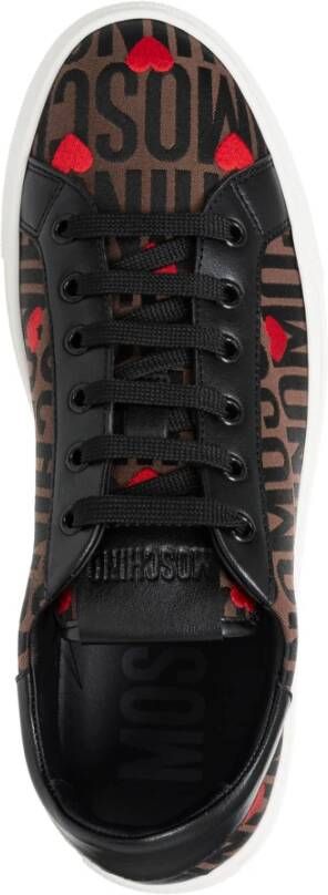 Moschino Logo Sneakers Multicolor Vetersluiting Brown Dames