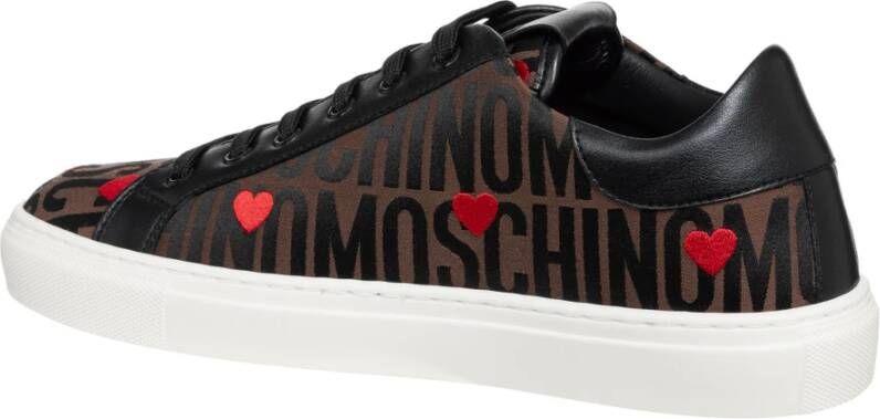 Moschino Logo Sneakers Multicolor Vetersluiting Brown Dames