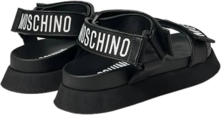 Moschino Modieuze Lage Sandalen voor Mannen Black Heren