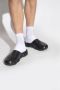 Moschino Logo Embossed Round Toe Slippers Zwart - Thumbnail 9
