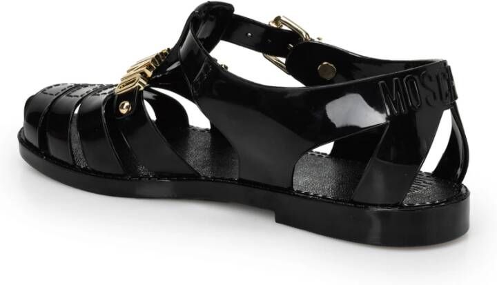 Moschino Platte sandalen Zwart Heren