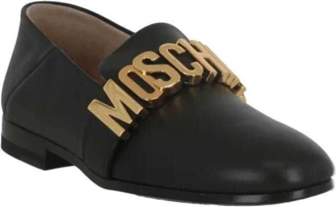 Moschino Platte stoffen espadrilles Black Dames