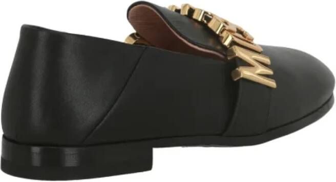 Moschino Platte stoffen espadrilles Black Dames