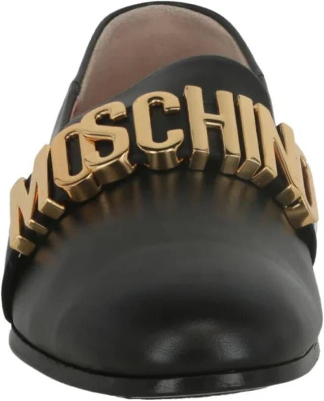 Moschino Platte stoffen espadrilles Black Dames