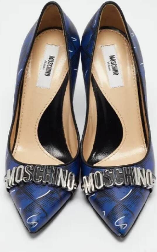 Moschino Pre-Owned Pre-owned Leather heels Blue Dames