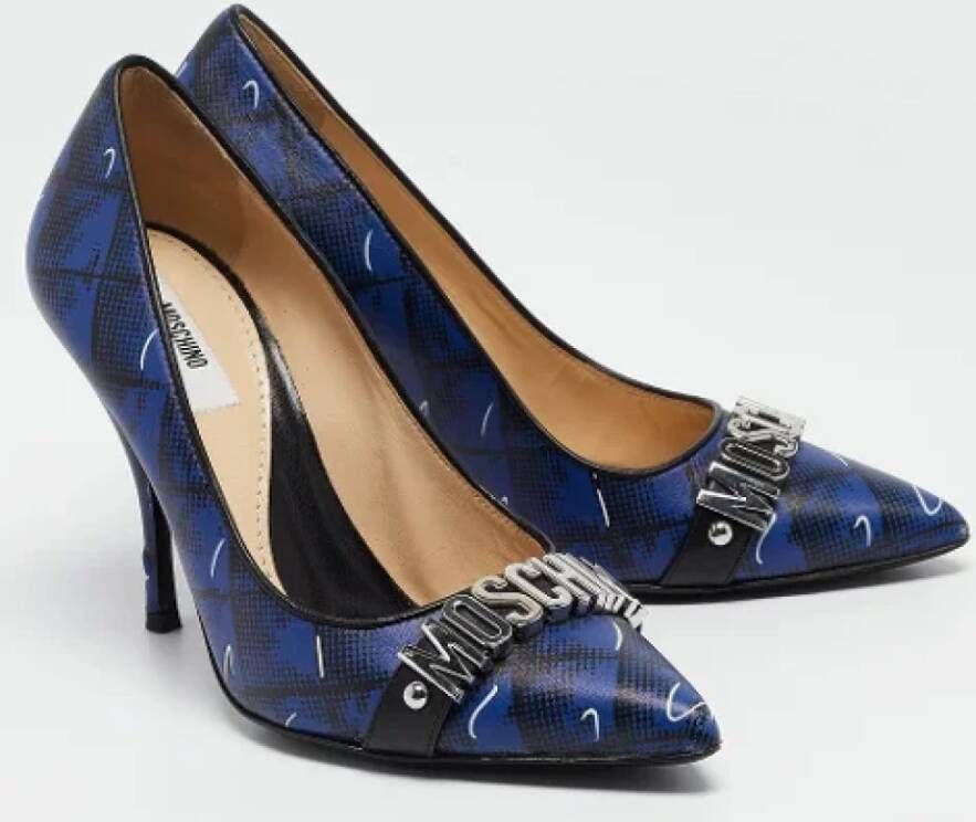 Moschino Pre-Owned Pre-owned Leather heels Blue Dames