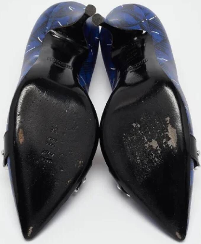 Moschino Pre-Owned Pre-owned Leather heels Blue Dames