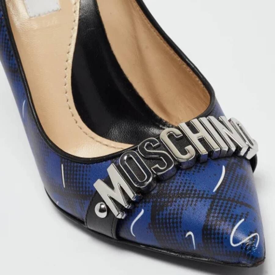 Moschino Pre-Owned Pre-owned Leather heels Blue Dames