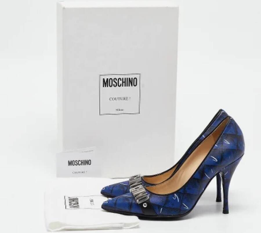 Moschino Pre-Owned Pre-owned Leather heels Blue Dames