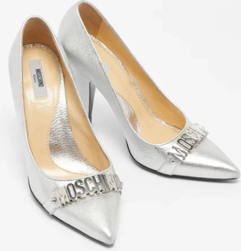 Moschino Pre-Owned Pre-owned Leather heels Gray Dames