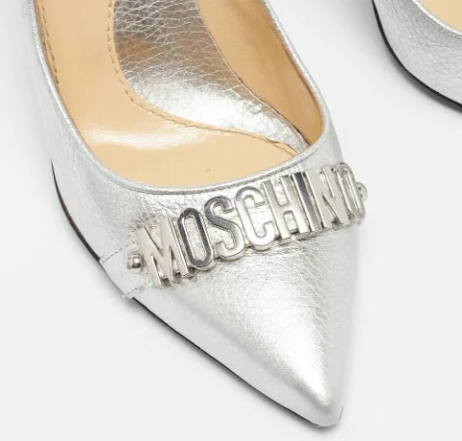 Moschino Pre-Owned Pre-owned Leather heels Gray Dames