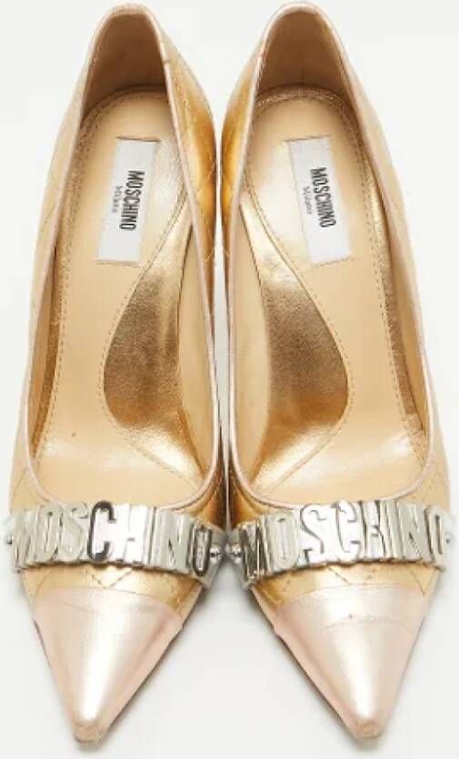 Moschino Pre-Owned Pre-owned Leather heels Yellow Dames