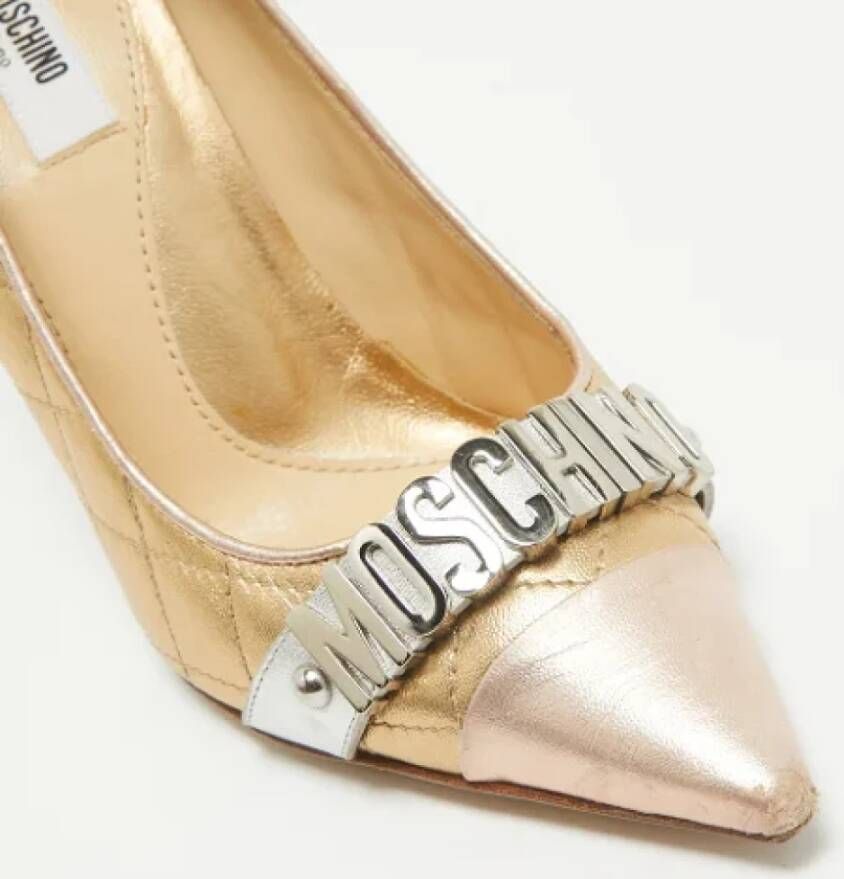 Moschino Pre-Owned Pre-owned Leather heels Yellow Dames