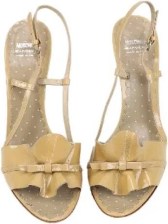 Moschino Pre-Owned Pre-owned Leather sandals Beige Dames