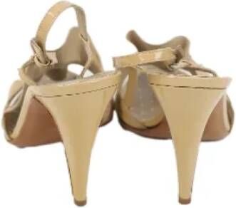 Moschino Pre-Owned Pre-owned Leather sandals Beige Dames