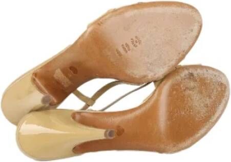 Moschino Pre-Owned Pre-owned Leather sandals Beige Dames