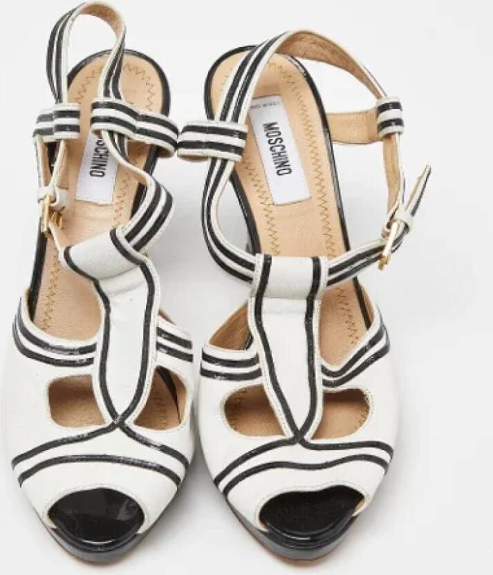 Moschino Pre-Owned Pre-owned Leather sandals White Dames