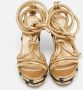 Moschino Pre-Owned Pre-owned Leather sandals Yellow Dames - Thumbnail 3