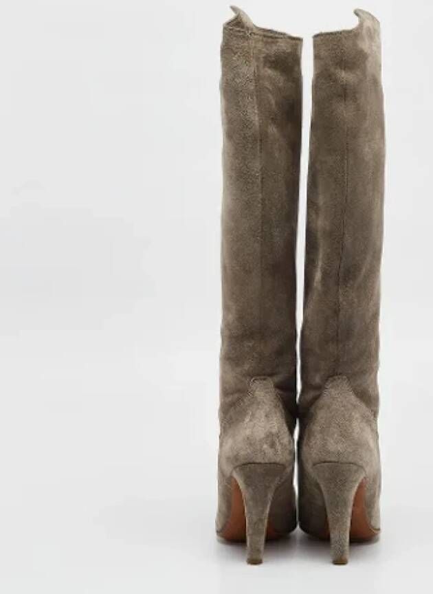 Moschino Pre-Owned Pre-owned Suede boots Gray Dames