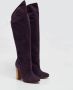 Moschino Pre-Owned Pre-owned Suede boots Purple Dames - Thumbnail 2