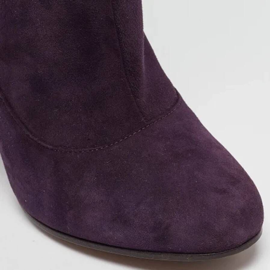 Moschino Pre-Owned Pre-owned Suede boots Purple Dames