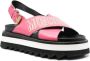 Moschino Roze Casual Open Platte Sandalen Pink Dames - Thumbnail 6