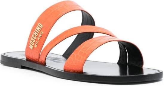 Moschino Sliders Oranje Heren