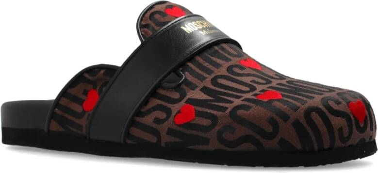 Moschino Sloffen met logo Multicolor Dames