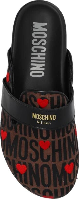 Moschino Sloffen met logo Multicolor Dames