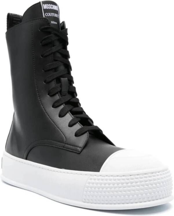 Moschino Zwarte Casual Sneakers voor Mannen Black Heren