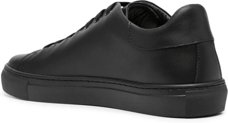 Moschino Zwarte Leren Casual Sneakers Black Heren