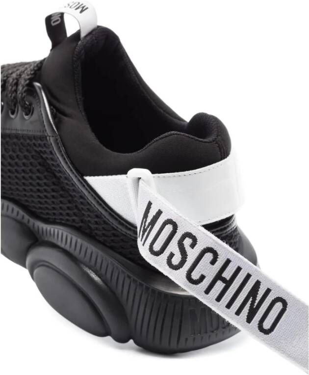 Moschino Zwarte Casual Sneakers voor Mannen Black Heren