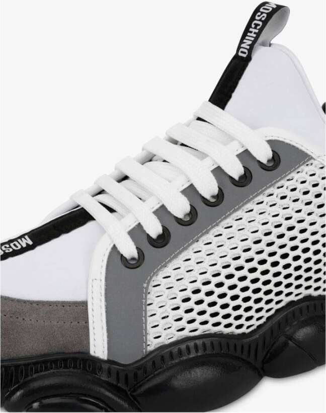 Moschino Teddy Sneaker in wit zwart en grijs White Dames - Foto 13