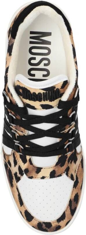 Moschino Sportschoenen met logo Beige Dames