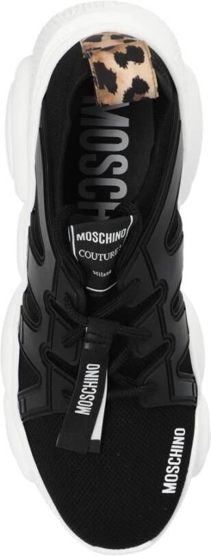 Moschino Sportschoenen met logo Black Dames