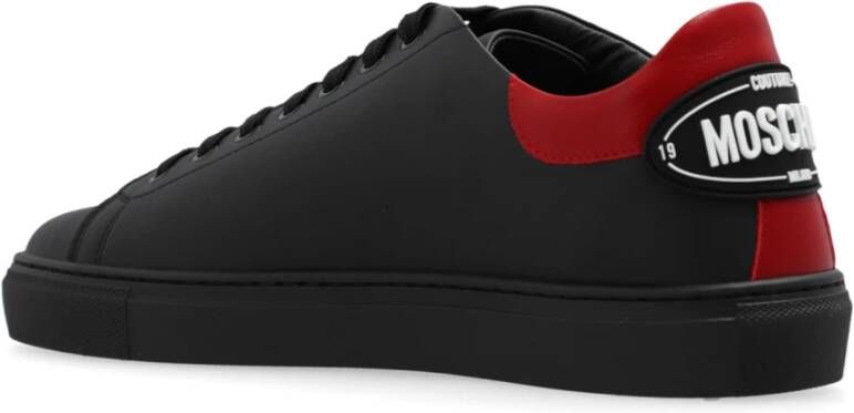 Moschino Sportschoenen met logo Black Heren