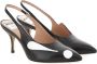 Moschino Symbool Slingback in Zwart Leer Black Dames - Thumbnail 2