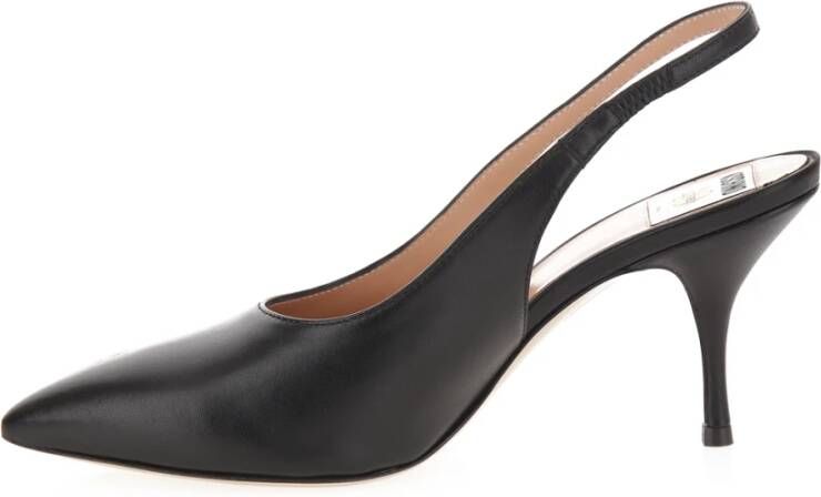 Moschino Symbool Slingback in Zwart Leer Black Dames