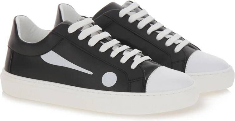 Moschino Symbool Sneakers Zwart Wit Contrast Black Dames