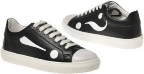 Moschino Symbool Sneakers Zwart Wit Contrast Black Dames