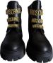 Moschino Triple Lettering Logo Enkellaarzen Band Black Dames - Thumbnail 2